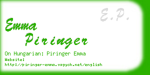 emma piringer business card